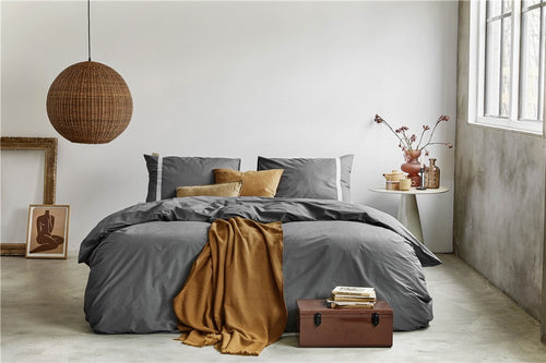 Walra - Dekbedovertrek Timeless Chic - 200x220 cm - Antraciet