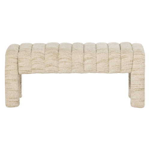 WOOOD bankje gestoffeerd Frex - Bouclé - Naturel - 48x110x43
