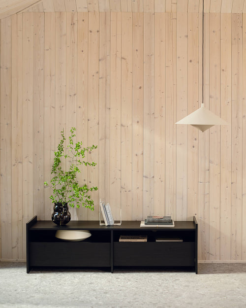 noo.ma Hido TV-meubel 165 cm, Black Oak Melamine