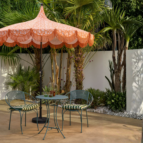 Mica Decorations Kelly Parasol met Draagtas - Stokparasol 238 x Ø235 cm - Tuin of Balkonparasol - Polyester, Staal - Oranje