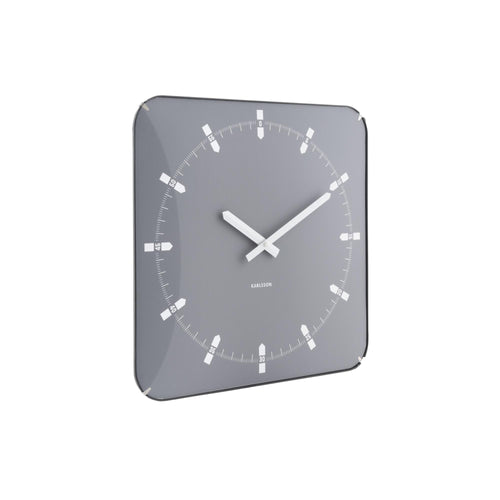 Karlsson wandklok Sucinto Dome Square - grijs - Ø35cm - vtwonen shop