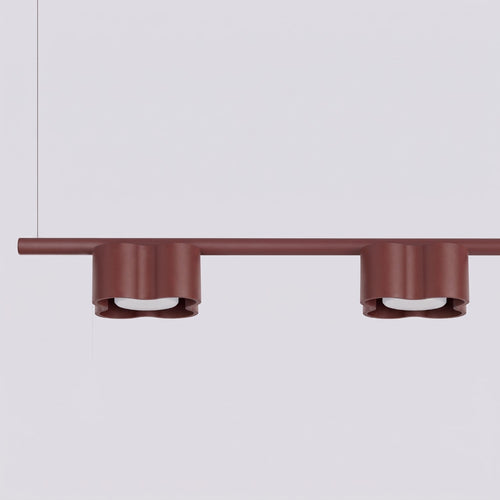 Sollux Lighting Kroonluchter OVIO 4 bordeaux Gx53 - 122x12x208cm