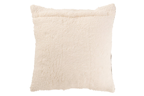 J-Line kussen Strepen Stiksel - katoen/polyester - grijs - vtwonen shop