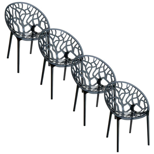 Garden Impressions tuinstoel Crystal zwart - 4 stuks - vtwonen shop