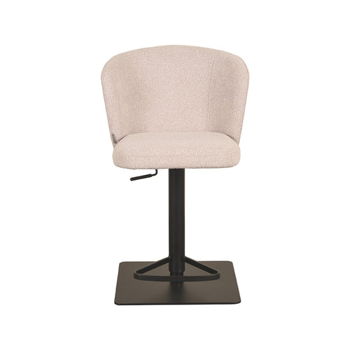 LABEL51 Barkruk Wave - Naturel Bouclé - Zithoogte 55–82cm - vtwonen shop