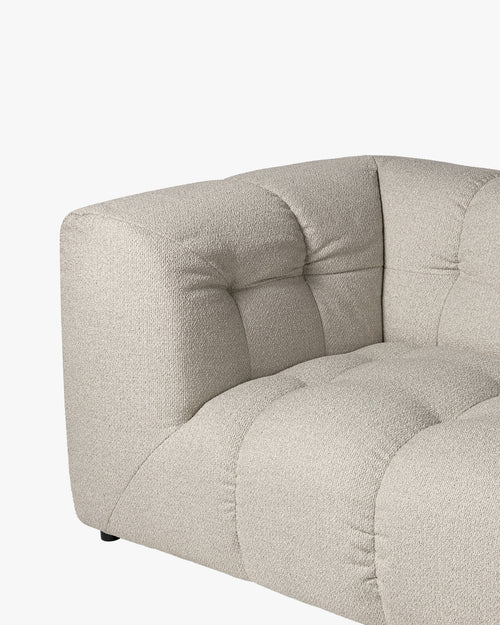 noo.ma Bolbi 2-zits bank - Desert Beige Bouclé, zacht zitcomfort