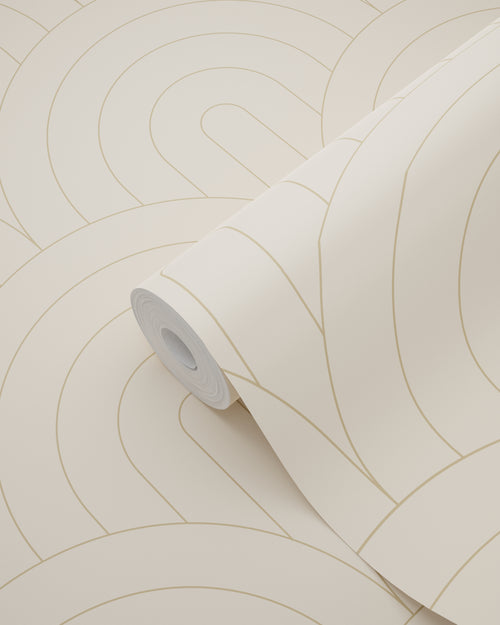 ESTAhome behang art deco bogen beige - 50 x 900 cm - 139777