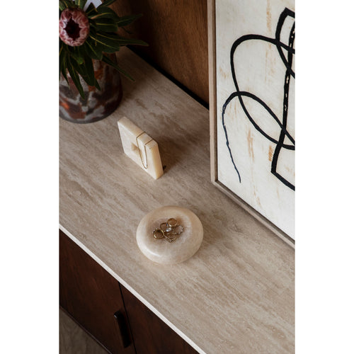 Dutchbone Onno Tray/ Decoratie schaal Onyx Natuursteen  - Geel