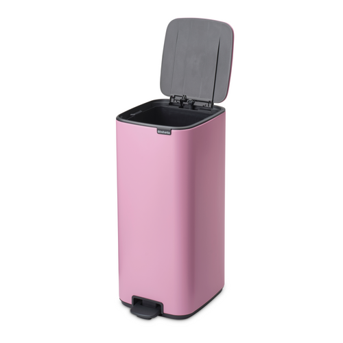 Brabantia Bo Pedaalemmer, 30 liter, stil sluitend, kunststof binnenemmer - Lilac Pink