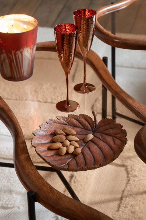 J-Line champagne glas Spiegel - glas - koper - vtwonen shop