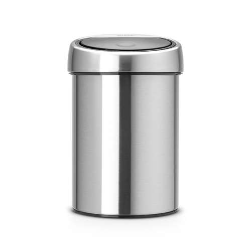 Brabantia Touch Bin afvalemmer, 3 liter, kunststof binnenemmer - Matt Steel