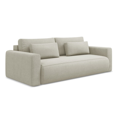 LaMiaSofa 3-zits slaapbank Perugia - textuurstof - lichtbeige - 238x105x82