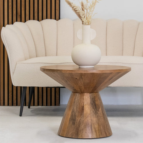 Giga Meubel Salontafel Sep - Rond - Mangohout - 60cm - vtwonen shop