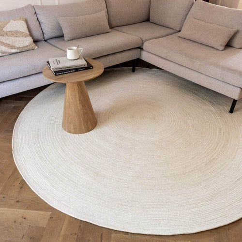 Interieur05 Rond wollen vloerkleed Gapo wit - 150 x 150 cm - vtwonen shop