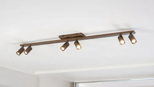 Freelight spot Scolo - 6 lichts - 119  x 14   cm - brons goud