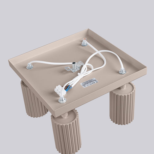 Sollux Lighting Plafondlamp KARBON 4 taupe - 25x25x16,5cm