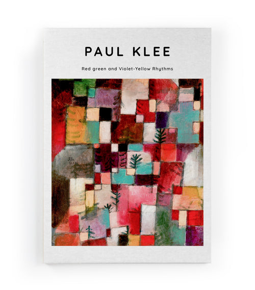 Canvas 60x40 Afdruk Paul Klee Rood en Groen