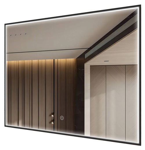 LOMAZOO badkamerspiegel Bordeaux - met LED verlichting & anti condens - rechthoekig - 80 x 60 cm