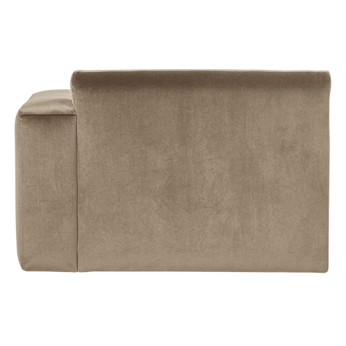 WOOOD chaise longue bank rechts Mojo Base - Velvet - Khaki - 74x112x162
