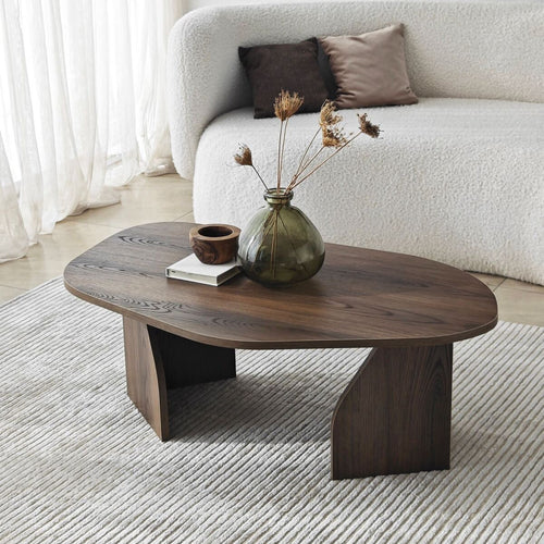 Calicosy - ROCK Salontafel met brede poten - Steen - 60x100x35 cm