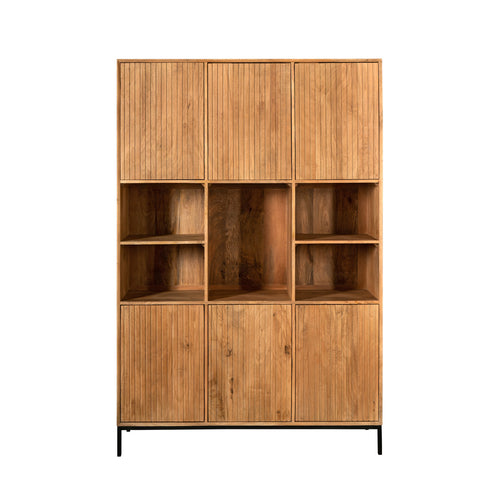 StarFurn Vakkenkast Madison XL - Naturel Hout - 135x45x200cm