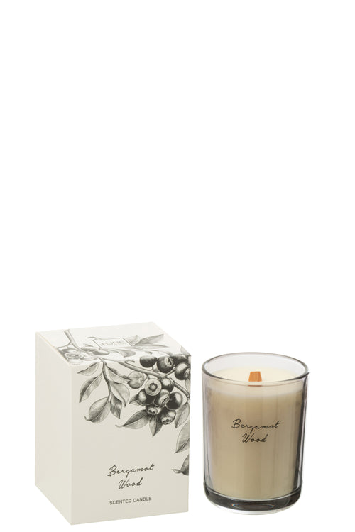 J-Line geurkaars Bergamot Hout - large - 50U - vtwonen shop