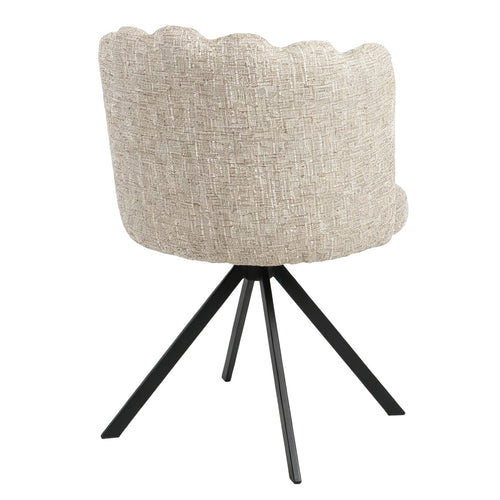 Giga Meubel Eetkamerstoel Julien - Taupe Draaibaar - Zithoogte 48cm - Set van 2