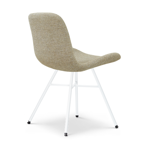 Nolon Noa-Fé eetkamerstoel taupe melange - wit onderstel - vtwonen shop