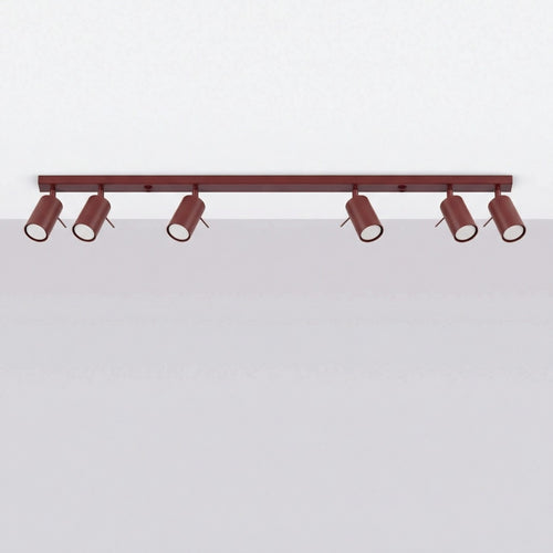 Sollux Lighting Plafondlamp RING 6L bordeaux - 118x6x16cm