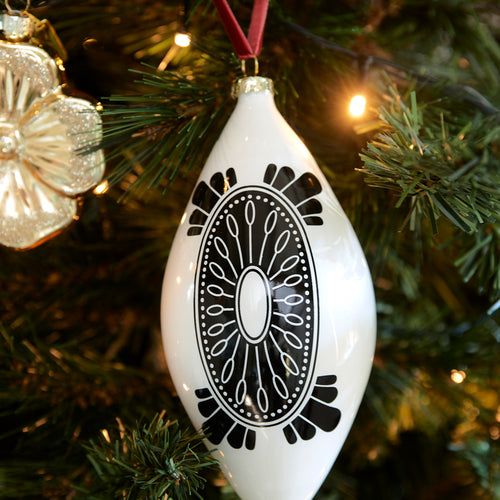 Rivièra Maison Folktale Drop Ornament  - Glas - Off White - vtwonen shop