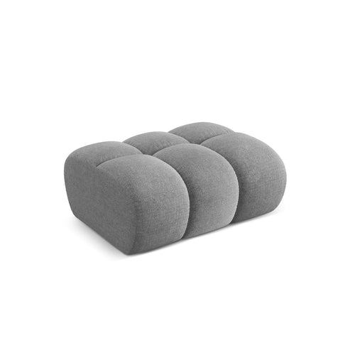 Cosmopolitan Design - Poef Treno chenille lichtgrijs - 70x90x42cm