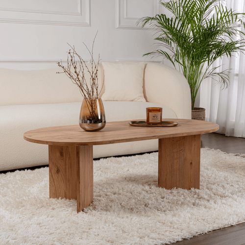 Calicosy - IRIS Ovale salontafel L119 cm - Kasjmier - 60x119x39,8 cm