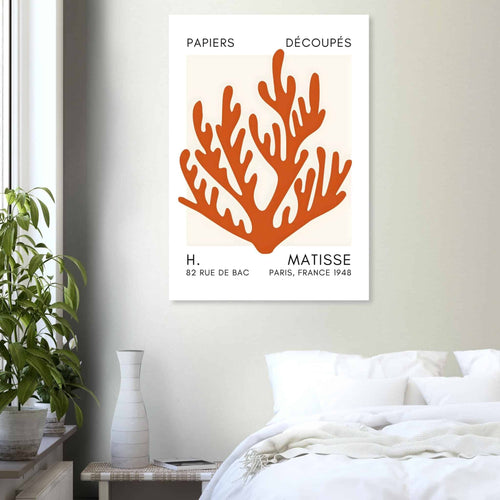 Artfulprints  Matisse – Coral harmony orange   poster 50x70 cm - vtwonen shop