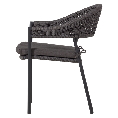 WOOOD tuinstoel Rilo - Aluminium - Bruin - 82x65x58