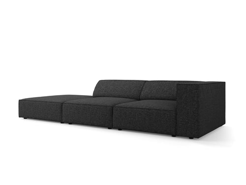 Cosmopolitan Design linker bank Arendal 4-zits, chenille, zwart - 102x262x70cm