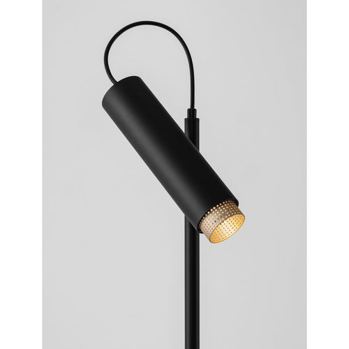 Nova Luce NESSI Werklamp, vloerlamp, zandkleurig zwart, gouden LED GU10 fitting 1x10W