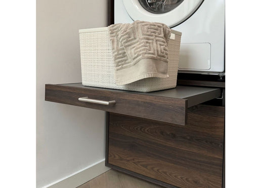 Wastoren® wasmachinekast - Kastenwand 1.1-WW walnoot hout - 194 x 207 x 65 cm