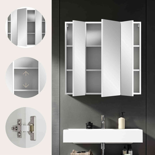 Furnilux Vira spiegelkast - 77cm x 82cm x 18cm - vtwonen shop