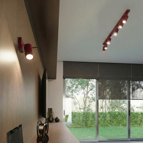 Sollux Lighting Plafondlamp RING 2 bordeaux - 30x6x16cm