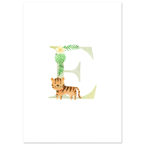 Artfulprints  Letter E kindernaam   poster 30x40 cm - vtwonen shop