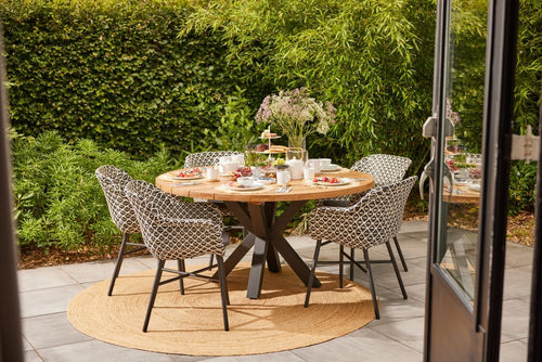 Hartman Tuinstoel Delphine - Zwart Wicker - Zithoogte 43cm