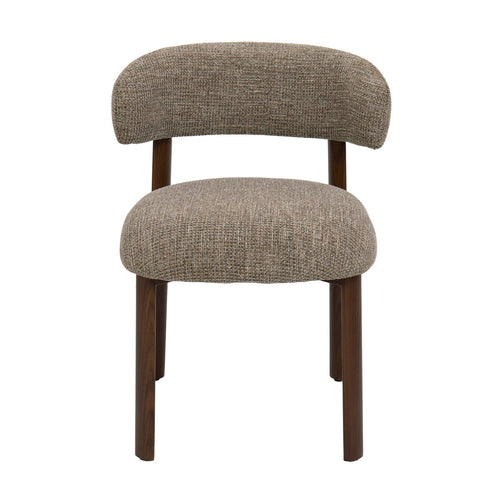 DÉJA Living Eetkamerstoel Alamo - Taupe/Walnoot - Set van 2