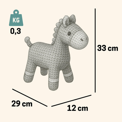 Pintado & Lacado knuffeldier Paard - bruin - 33 cm