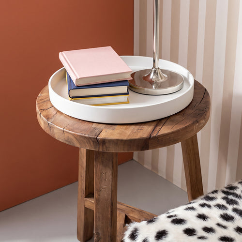 Raw Materials Farmwood houten kruk / bijzettafel - 34x34x50 cm