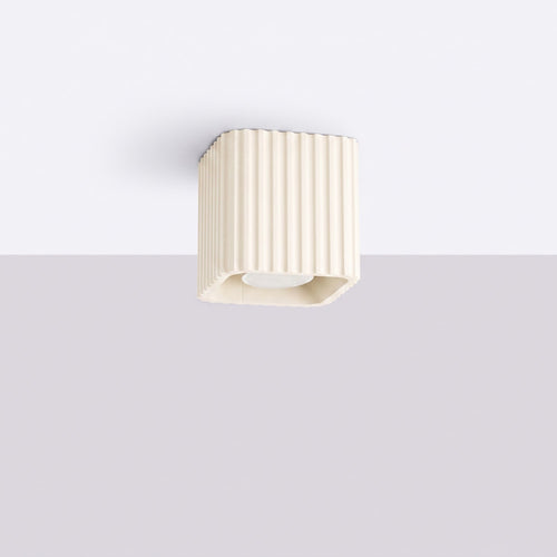 Sollux Lighting Plafondlamp RIFF 1 beige GU10 - 10x10x10cm