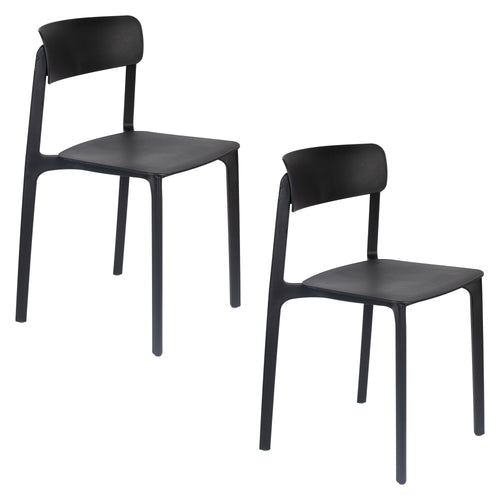 Housecraft Living Clive Eetkamerstoelen/ Tuinstoelen Zwart - Set van 4 - vtwonen shop