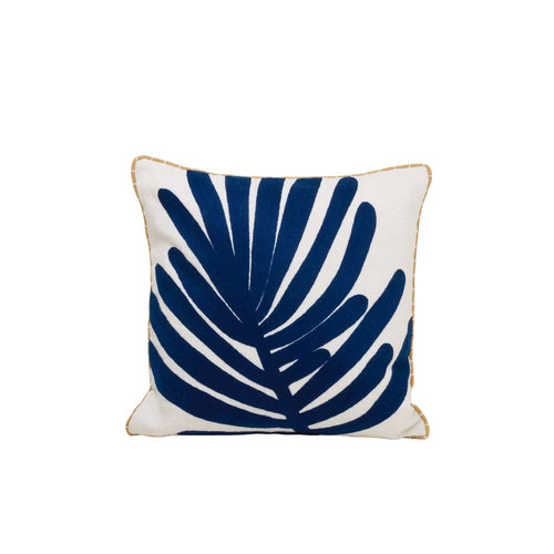 Madura Kussenovertrek Tropi ecru en indigo 40x40 cm