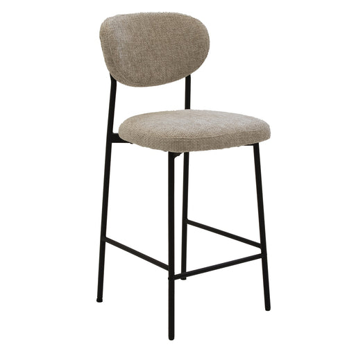 Giga Meubel Barkruk Vajen - Stof/Metaal - Beige - Set van 2 - vtwonen shop