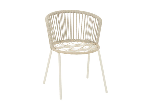 J-Line stoel Toa - metaal/touw - grijs - vtwonen shop