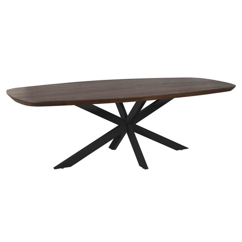 StarFurn Eettafel Madison - Deens Ovaal Bruin/Zwart - 240x110x76cm - vtwonen shop